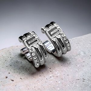 🌺Vintage Silver & CZ  Givenchy Earrings